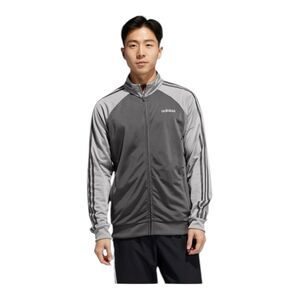 Adidas Essentials Warm-Up 3-Stripes Track Jacket‎ Mens Large Gray Running Gym